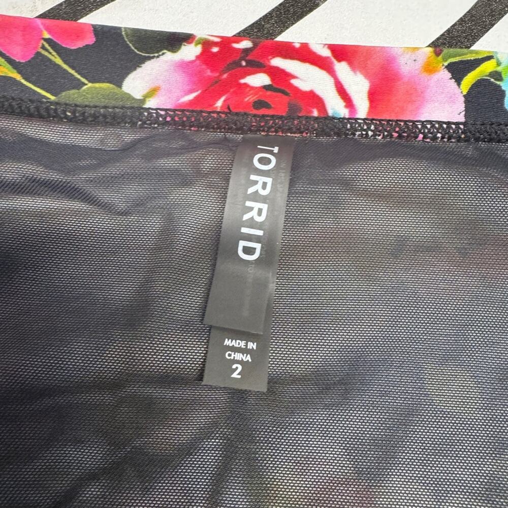 Torrid Floral High-Waisted Floral NWT Bikini Bottoms size 2 - Picture 3 of 8